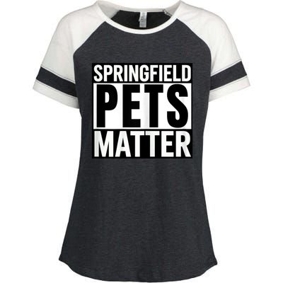 Trump They Are Eating The Dogs Cats Springfield Pets Matter Enza Ladies Jersey Colorblock Tee