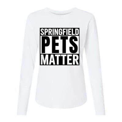 Trump They Are Eating The Dogs Cats Springfield Pets Matter Womens Cotton Relaxed Long Sleeve T-Shirt