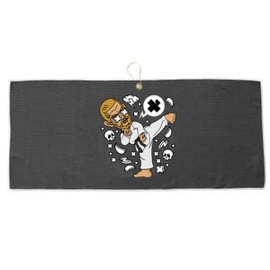 Taekwondo Large Microfiber Waffle Golf Towel