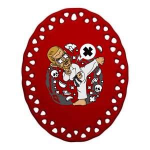 Taekwondo Ceramic Oval Ornament