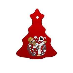 Taekwondo Ceramic Tree Ornament