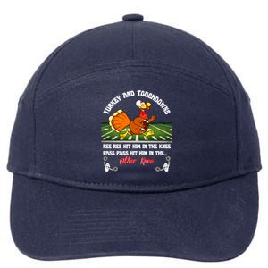 Thanksgiving Turkey And Touchdowns Usa Football Fans Great Gift Cool Gift 7-Panel Snapback Hat