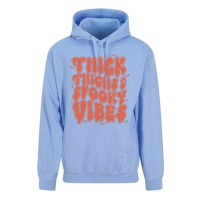 Thick Thighs And Spooky Vibes Great Gift Retro Vintage Halloween Funny Gift Unisex Surf Hoodie