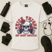 Thick Thighs And Sleep Deprived On Back Cooling Performance Crew T-Shirt