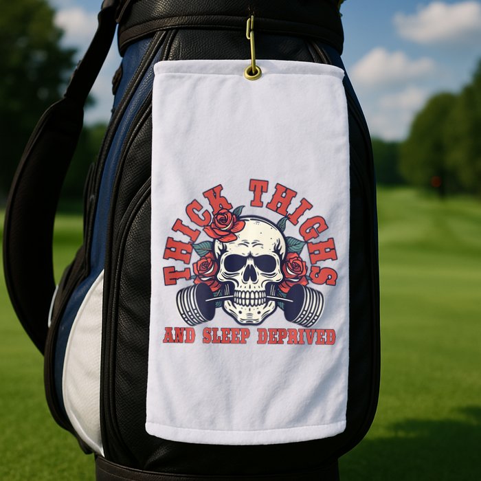 Thick Thighs And Sleep Deprived On Back Golf Towel