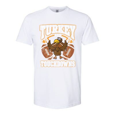 Thanksgiving Turkey And Touchdowns Football Softstyle® CVC T-Shirt