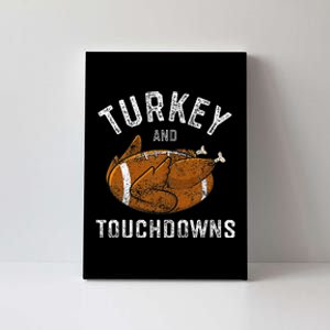 Thanksgiving Turkey And Touchdowns Football Canvas