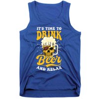 Time To And Relax Design Bbq Beer Freedom Cool Gift Tank Top