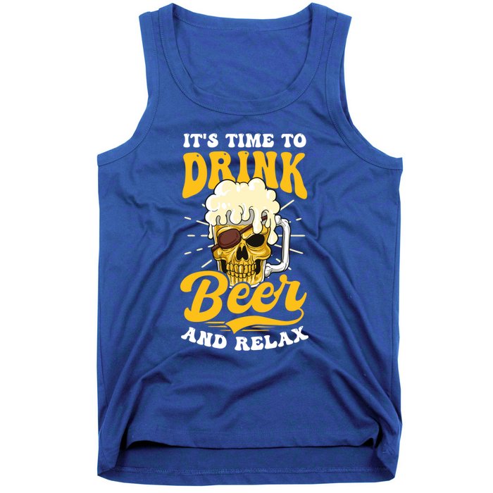 Time To And Relax Design Bbq Beer Freedom Cool Gift Tank Top