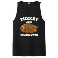 Thanksgiving Turkey And Touchdowns Football PosiCharge Competitor Tank