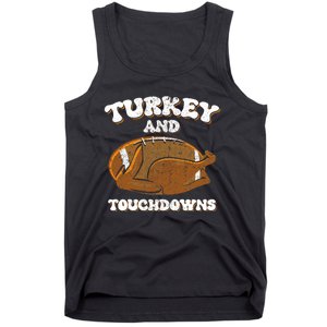 Thanksgiving Turkey And Touchdowns Football Tank Top