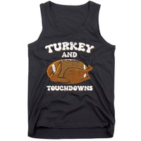 Thanksgiving Turkey And Touchdowns Football Tank Top