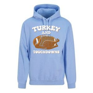 Thanksgiving Turkey And Touchdowns Football Unisex Surf Hoodie