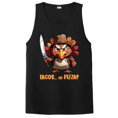 Thanksgiving Turkey Asking Eat Tacos Or Pizza Cool PosiCharge Competitor Tank