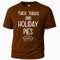 Thick Thighs And Holiday Pies Funny Thanksgiving Performance Shirt