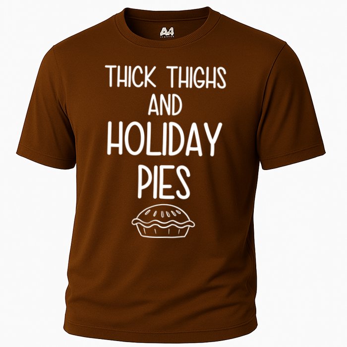 Thick Thighs And Holiday Pies Funny Thanksgiving Performance Shirt