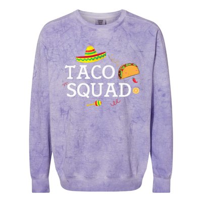 Taco Tuesday Apparel Taco Squad Colorblast Crewneck Sweatshirt