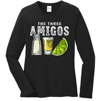 The Three Amigos Lime Salt Tequila Funny Cinco De Mayo Gifts Ladies Long Sleeve Shirt