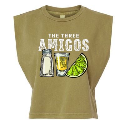 The Three Amigos Lime Salt Tequila Funny Cinco De Mayo Gifts Garment-Dyed Women's Muscle Tee