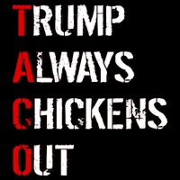 Taco Trump Always Chickens Out Women's V-Neck T-Shirt