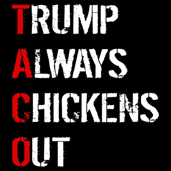 Taco Trump Always Chickens Out Women's V-Neck T-Shirt