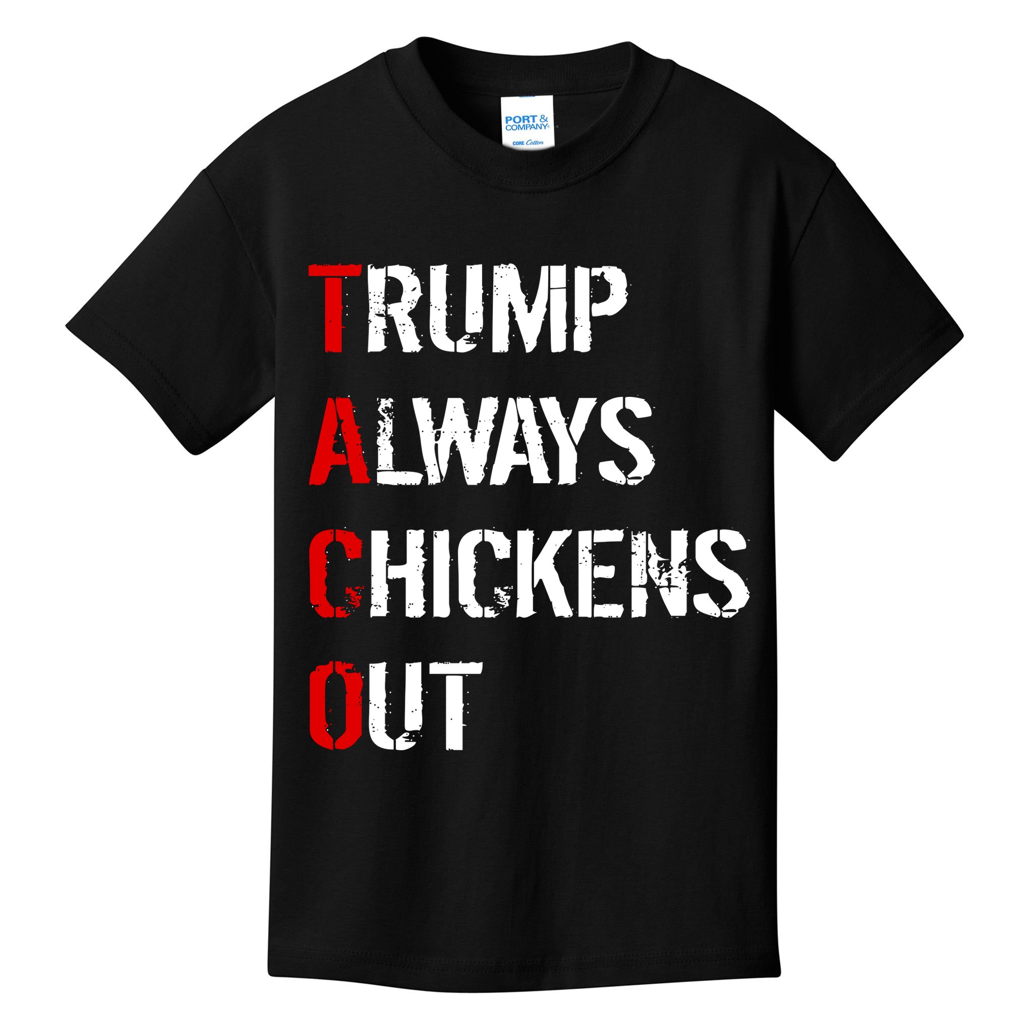 Taco Trump Always Chickens Out Kids T-Shirt