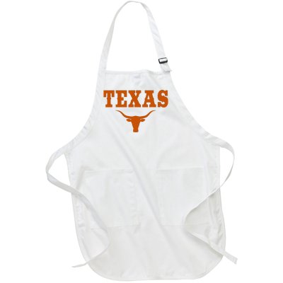 Texas Tx American Bull United States Full-Length Apron With Pockets