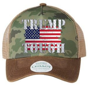 Trump Tough American Flag Legacy Tie Dye Trucker Hat