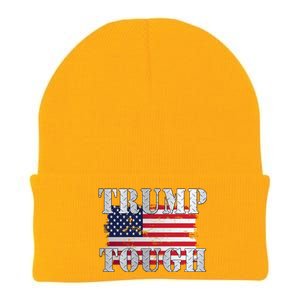 Trump Tough American Flag Knit Cap Winter Beanie