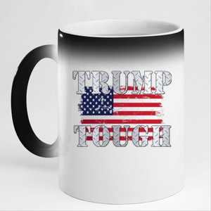 Trump Tough American Flag 11oz Black Color Changing Mug