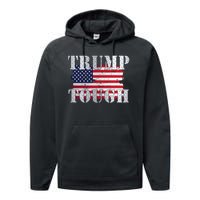 Trump Tough American Flag Performance Fleece Hoodie