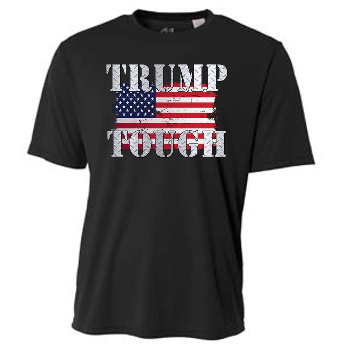 Trump Tough American Flag Cooling Performance Crew T-Shirt