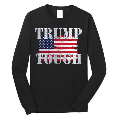 Trump Tough American Flag Long Sleeve Shirt