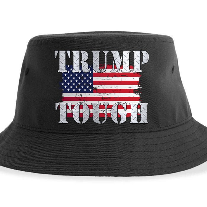 Trump Tough American Flag Sustainable Bucket Hat