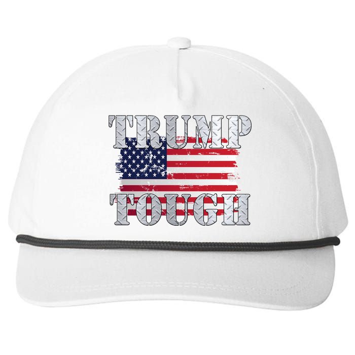 Trump Tough American Flag Snapback Five-Panel Rope Hat