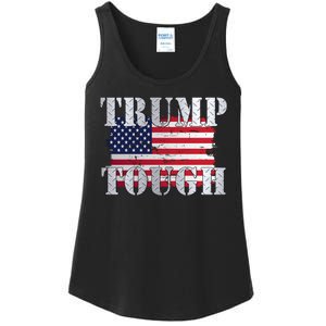 Trump Tough American Flag Ladies Essential Tank