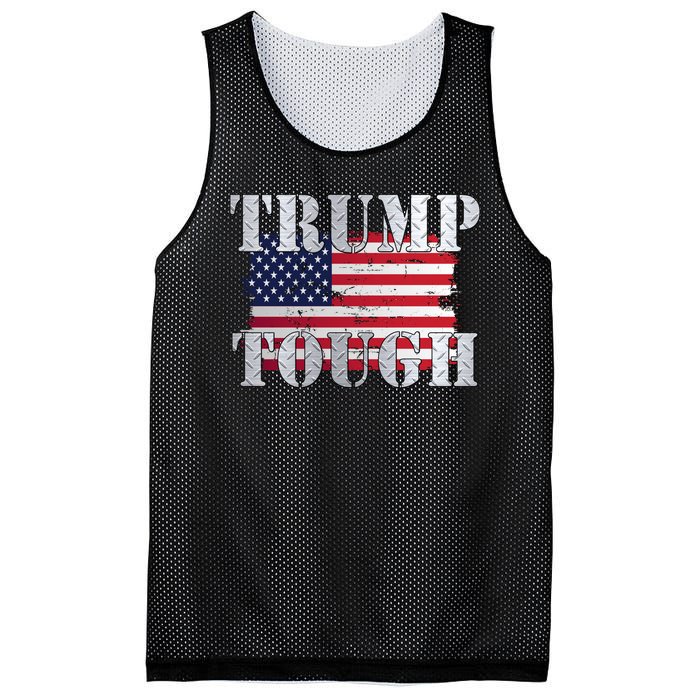 Trump Tough American Flag Mesh Reversible Basketball Jersey Tank