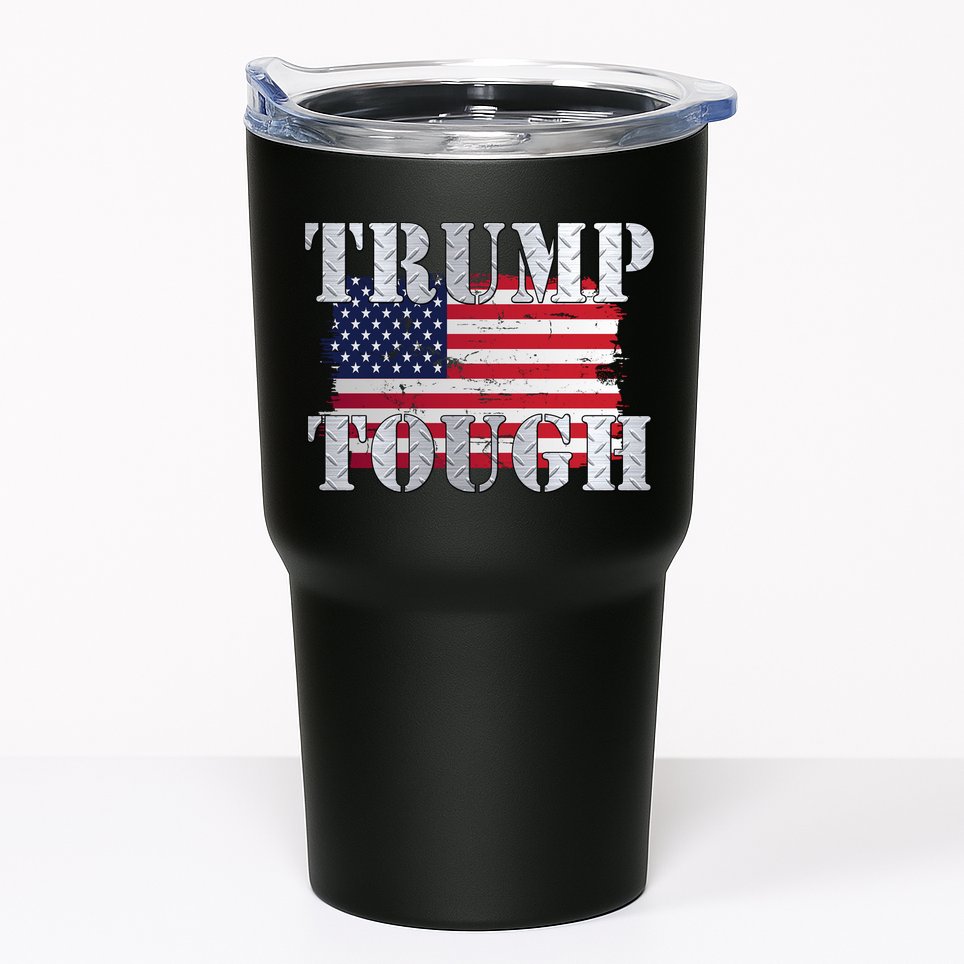 Trump Tough American Flag Tumbler