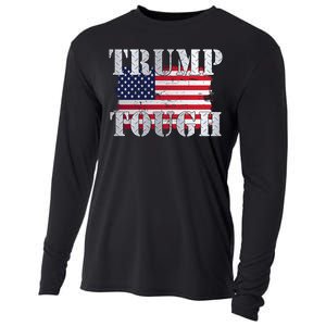 Trump Tough American Flag Cooling Performance Long Sleeve Crew