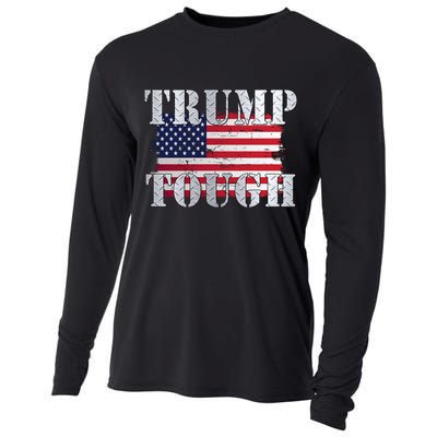 Trump Tough American Flag Cooling Performance Long Sleeve Crew