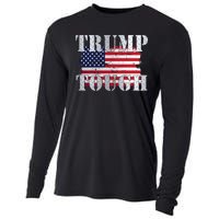 Trump Tough American Flag Cooling Performance Long Sleeve Crew