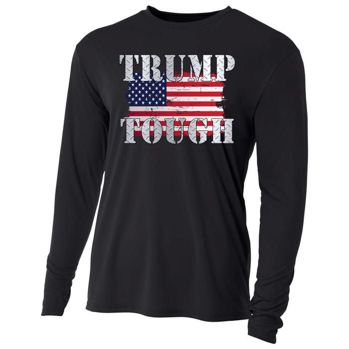 Trump Tough American Flag Cooling Performance Long Sleeve Crew