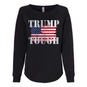 Trump Tough American Flag Womens California Wash Sweatshirt