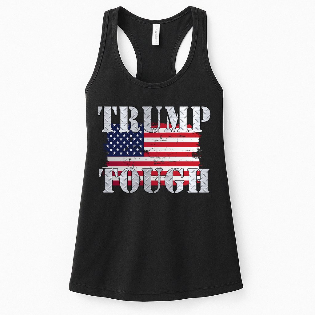 Trump Tough American Flag Womens Tank Top