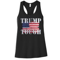 Trump Tough American Flag Women's Racerback Tank