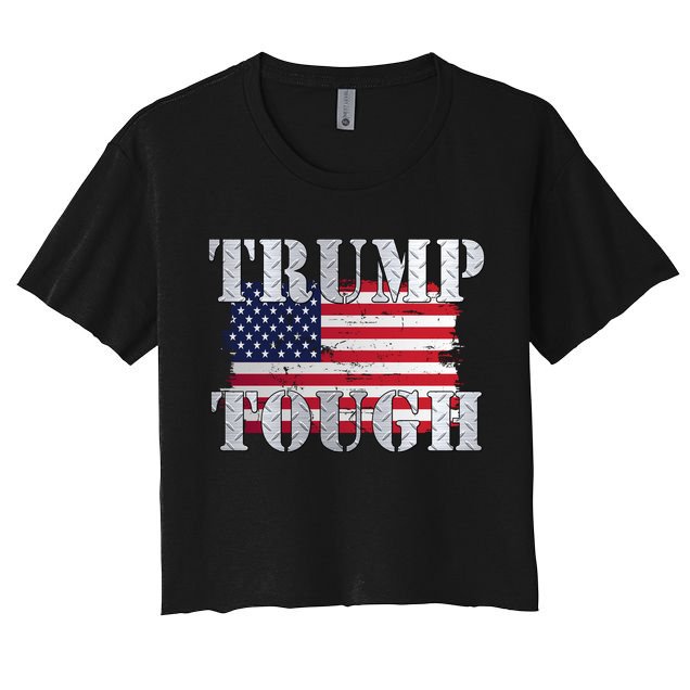Trump Tough American Flag Crop Top