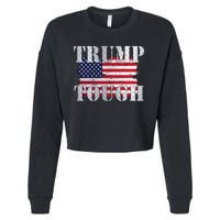 Trump Tough American Flag Cropped Pullover Crew