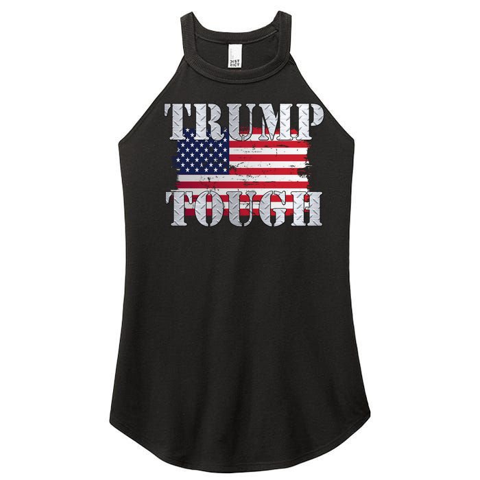 Trump Tough American Flag Women's Perfect Tri Rocker Tank