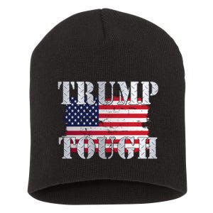 Trump Tough American Flag Short Acrylic Beanie