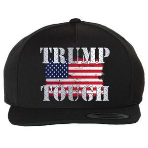 Trump Tough American Flag Wool Snapback Cap